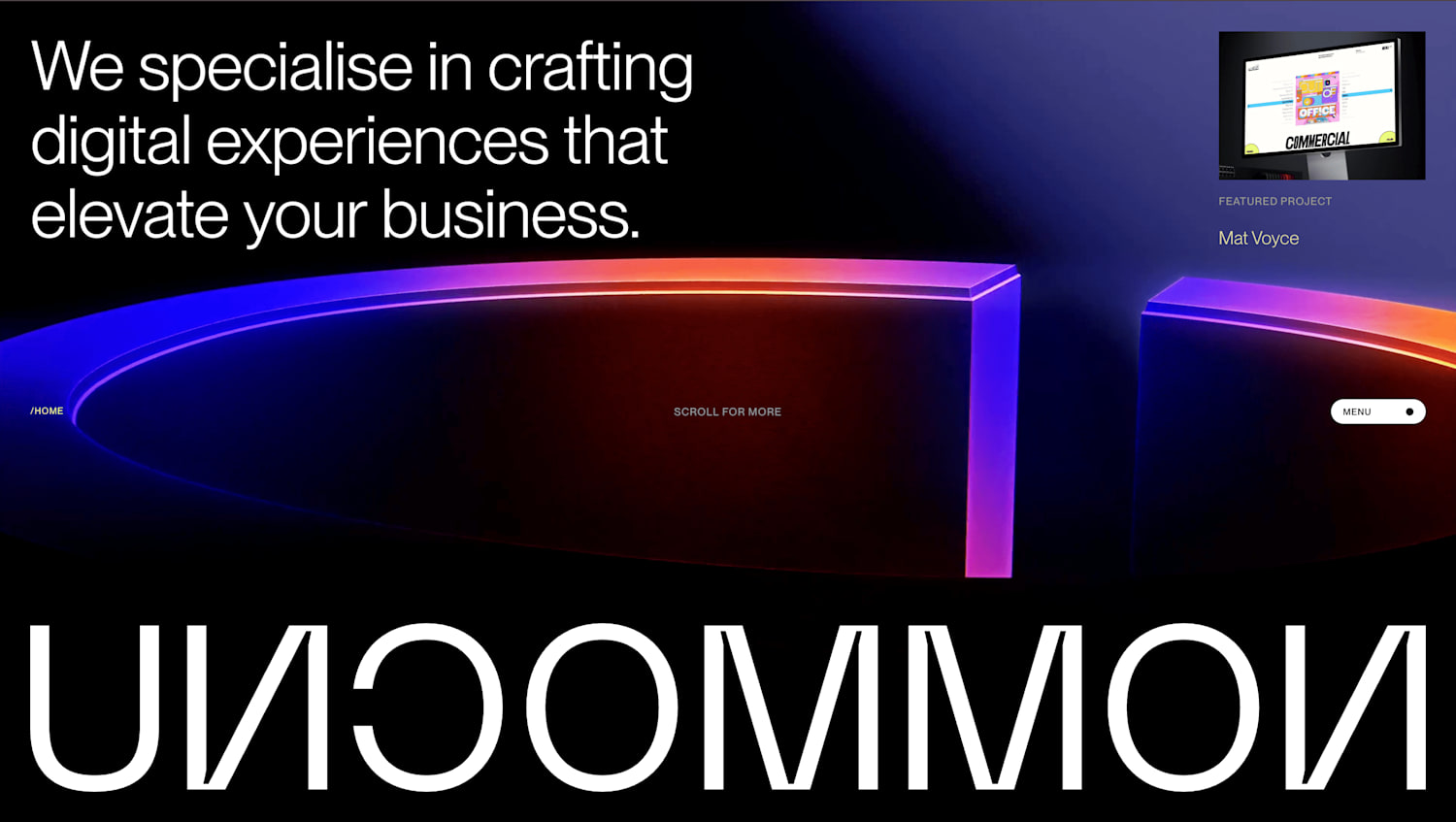 Uncommon Studio: Creative Studio Website Case Study